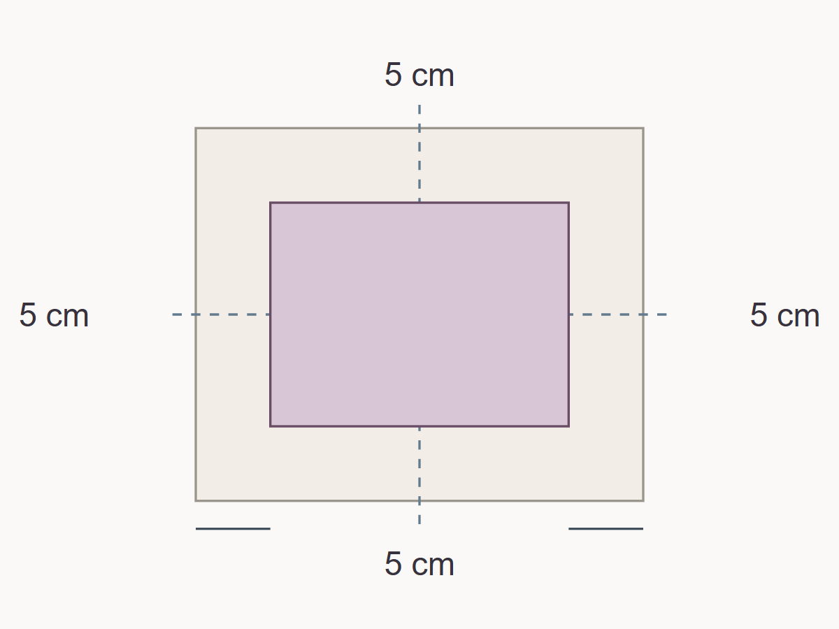 Prepare a counted design for framing — measured example