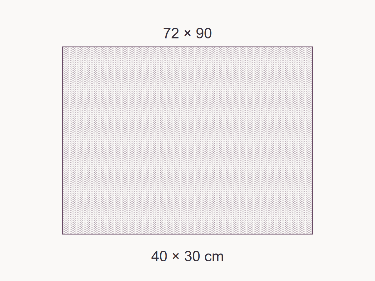 Calculate crochet stitches for a width — measured example