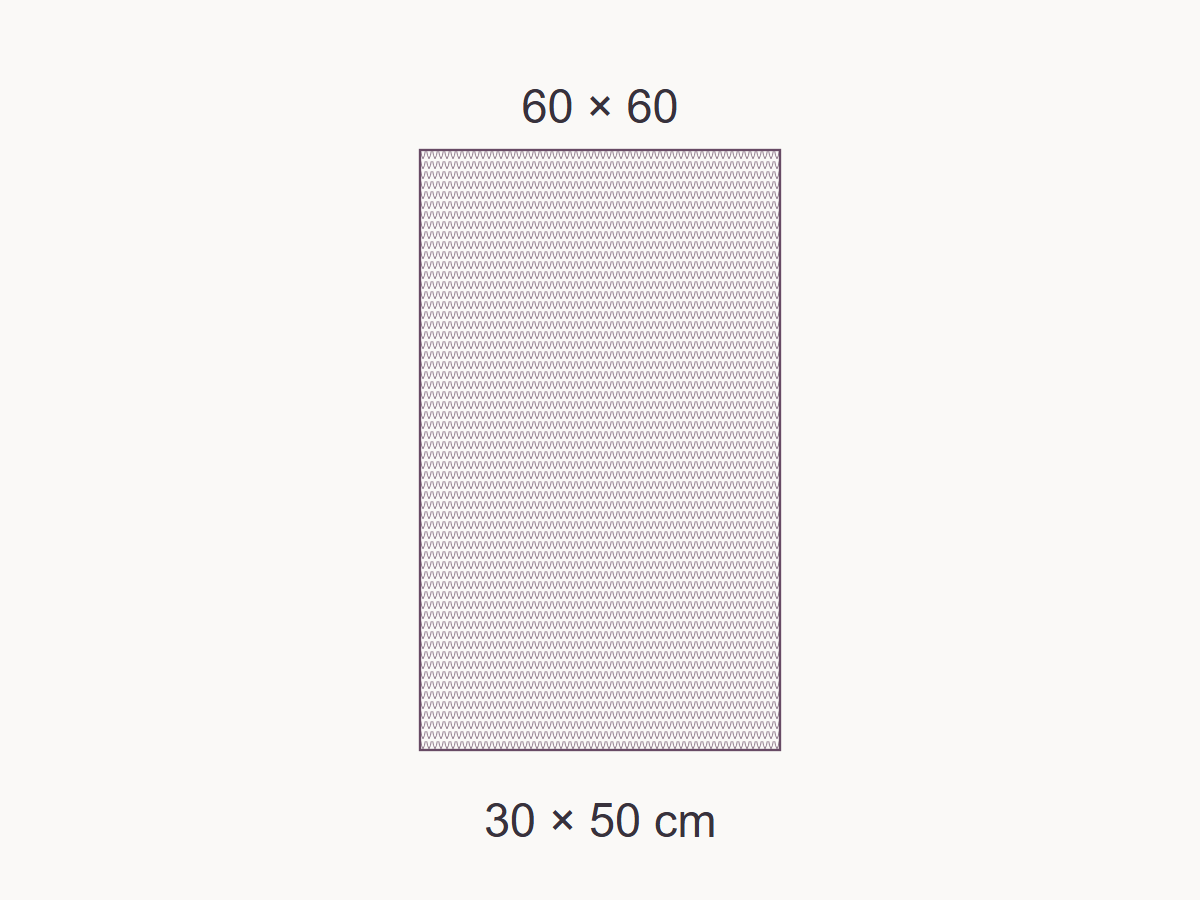 Calculate crochet rows for a height — measured example