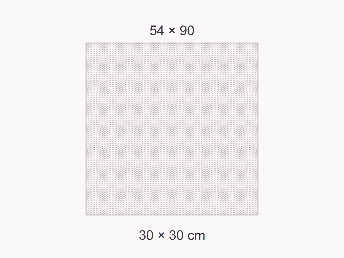 Match panels in different crochet stitches — measured example