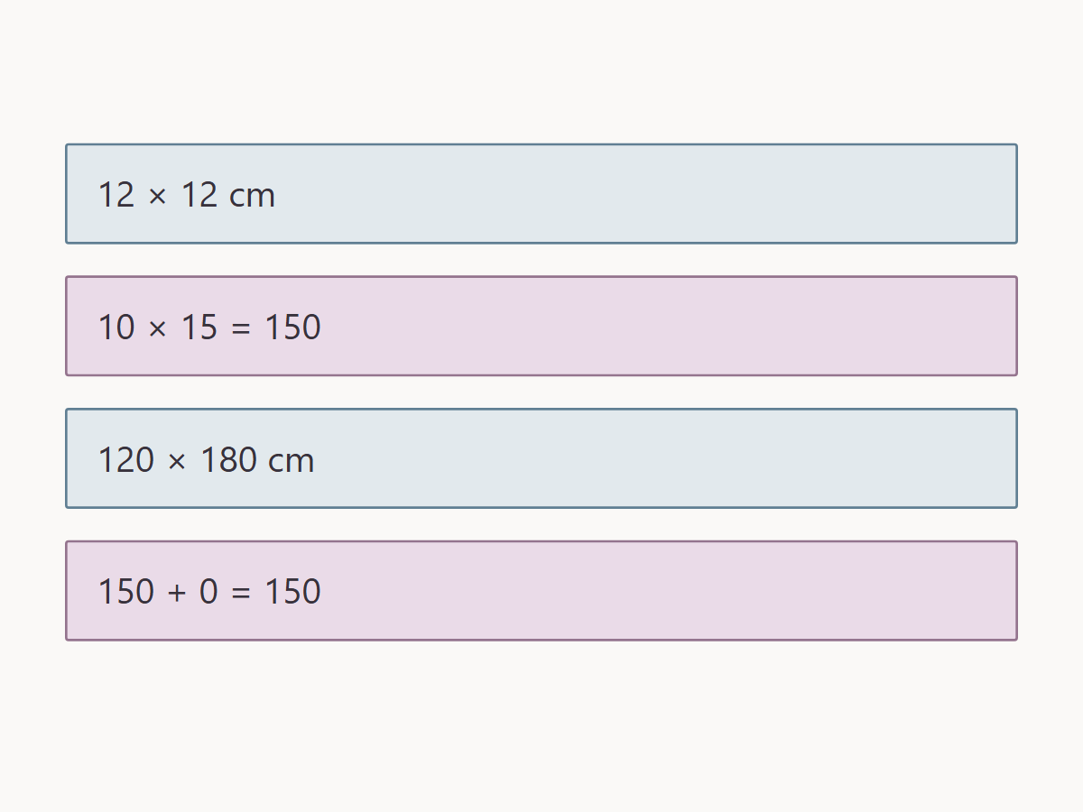 Choose a layout when the target is not an exact multiple — calculation check