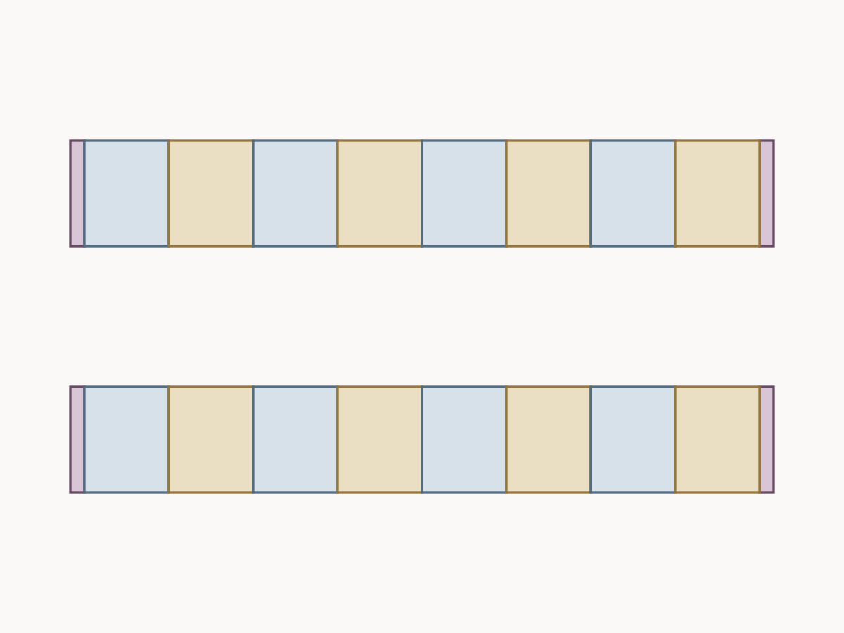 Fit edging repeats around corners — example diagram