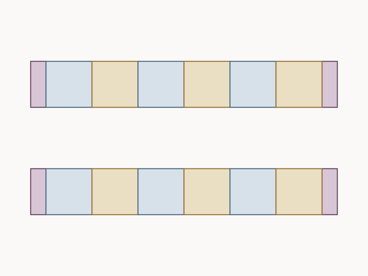 Choose and maintain selvedges — example diagram