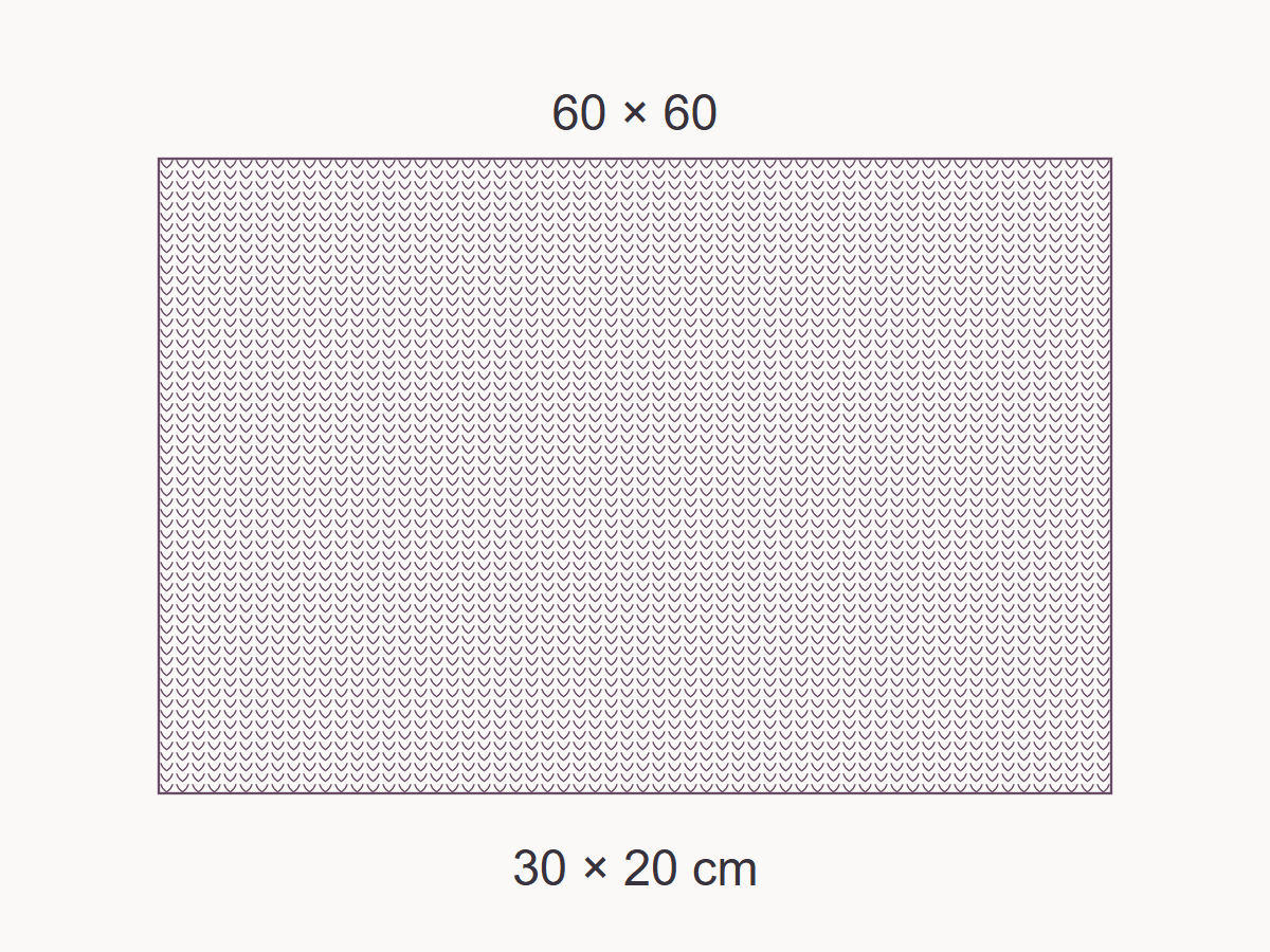 When stitch gauge matches but row gauge differs — measured example