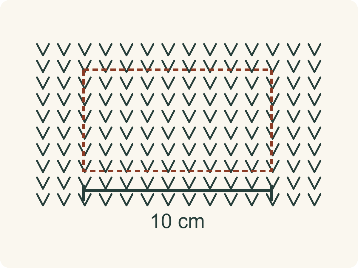 Measure between the two inner markers, away from the sample edges.