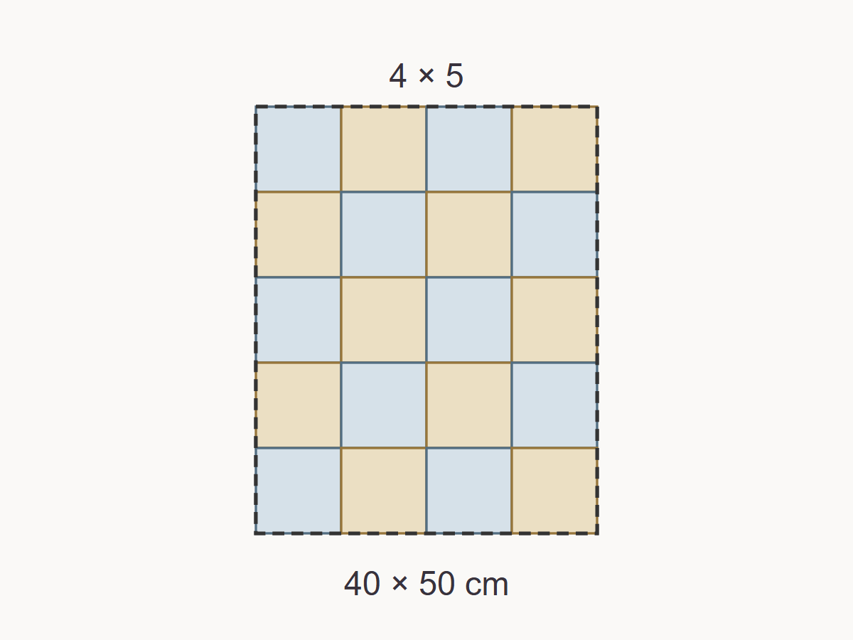 Plan a modular or mitred blanket — measured example