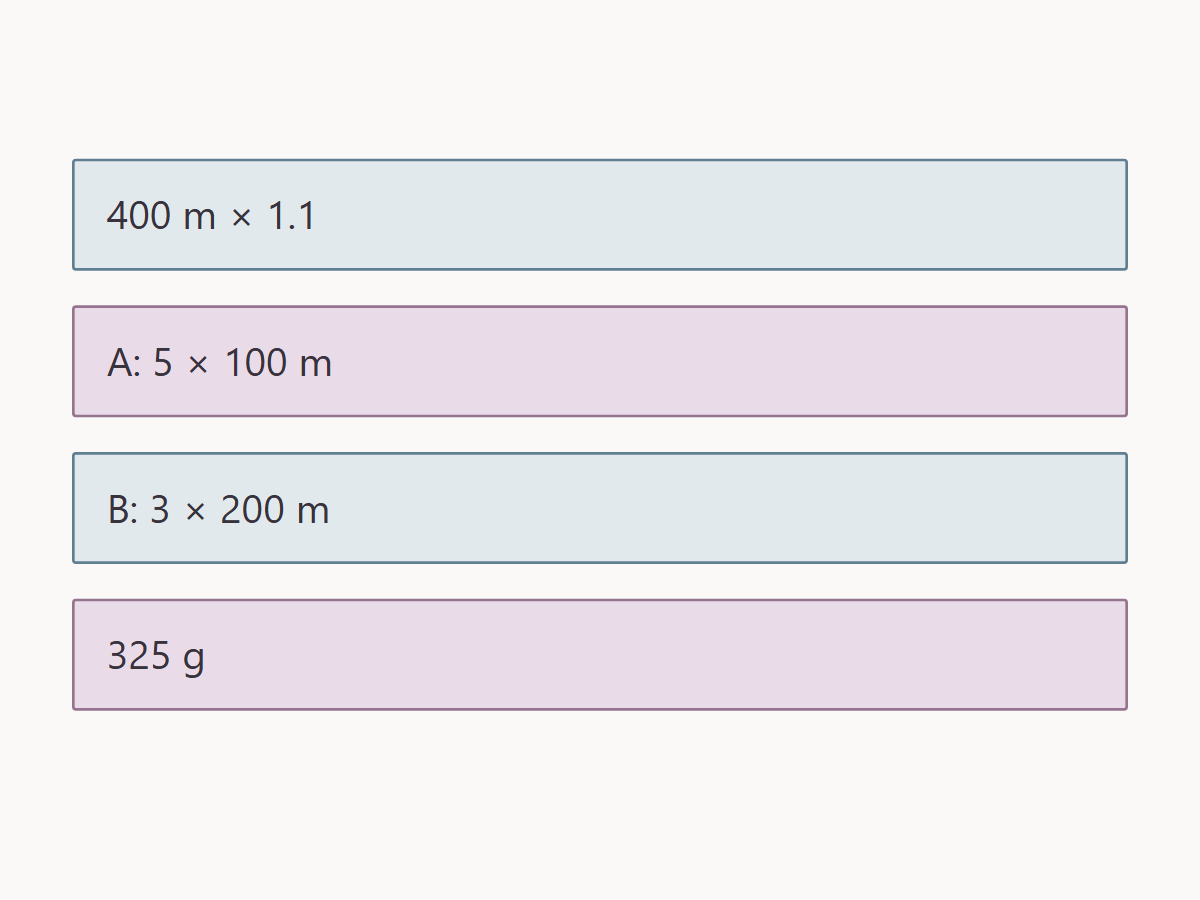 Budget two different yarns held together — calculation check