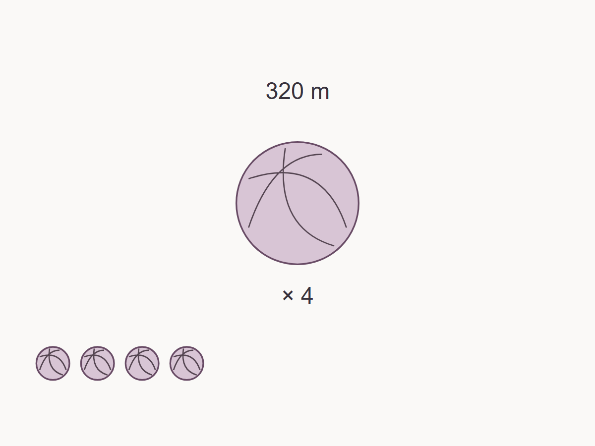 Estimate replacement yarn without an original quantity — measured example